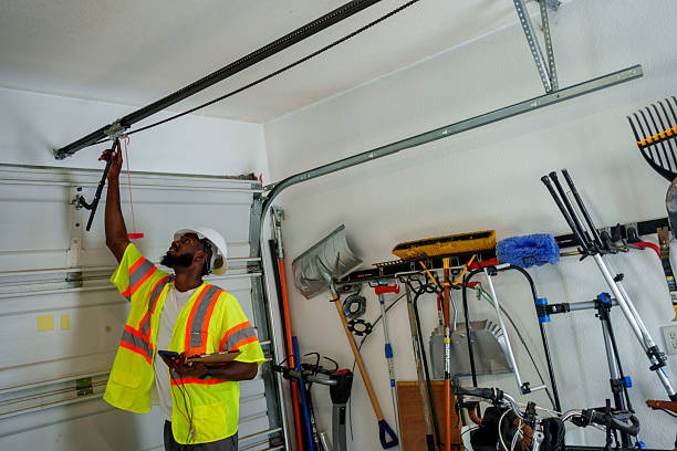 Professional Garage Door Panel Replacement technician working in Kane County County, IL